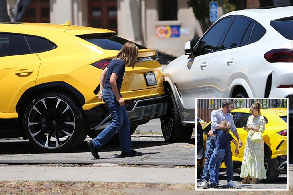 Hijo de Ben Affleck, de 10 años, choca  Lamborghini de su padre