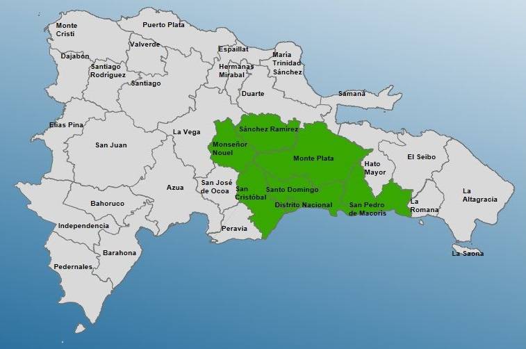 COE aumenta a 6 las provincias en alerta verde