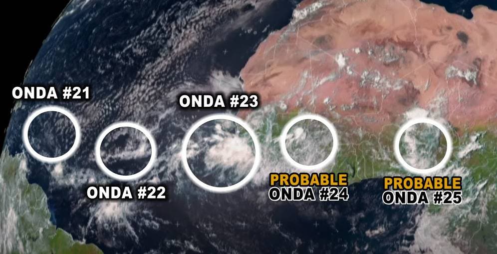 Se forma la onda tropical número 23 en costas africanas