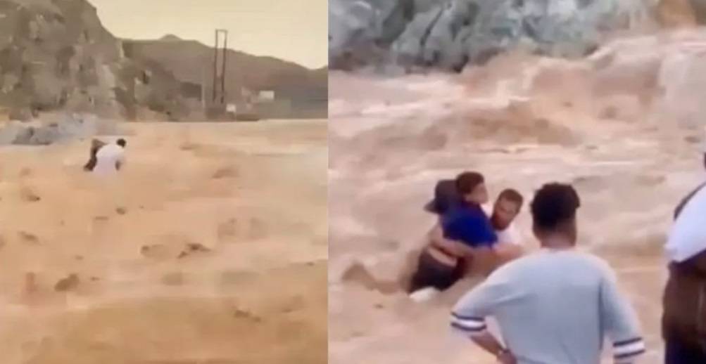 ¡Viral! Hombre salva a dos niños de morir ahogados en inundación