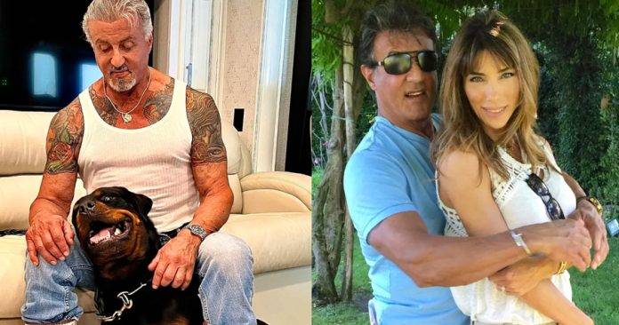 Sylvester Stallone sorprende con tatuaje de su perro para tapar el rostro de su ex