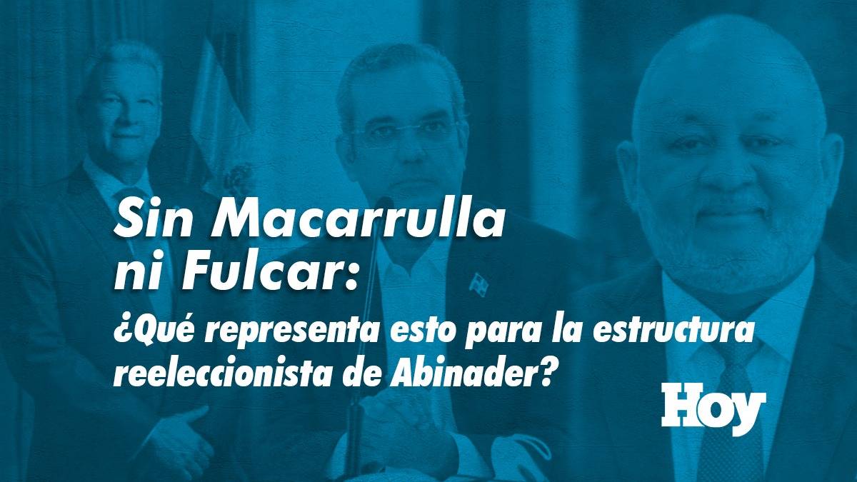 Sin Macarrulla ni Fulcar: ¿Qué representa esto para la estructura reeleccionista de Abinader?