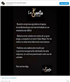 Clarify owner of La Santa has not died