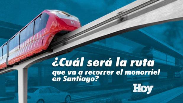 ¿Cuál será la ruta que va a recorrer el monorriel en Santiago?