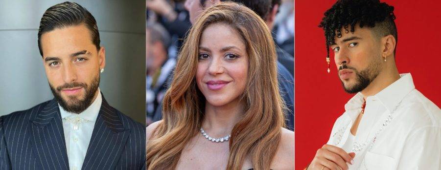 Shakira y Bad Bunny en la lista de los cantantes más famosos en redes sociales