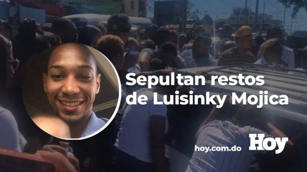Sepultan restos de Luisinky Mojica en medio de tiros al aire