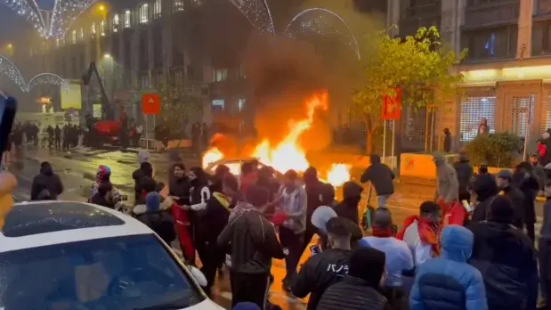 Bruselas: disturbios tras el partido del Mundial de Qatar Bélgica-Marruecos