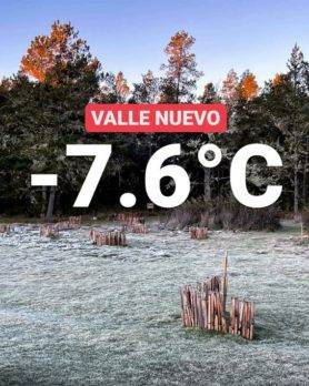 Valle Nuevo: se registra temperatura mínima de -7.6°C