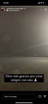 Yailin y Anuel asustados tras tener un aterrizaje de avion en Monterrey 