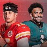 Patrick Mahomes (izquierda) y Jalen Hurts.