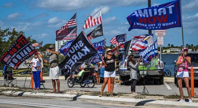 Trump: Simpatizantes le muestran apoyo cerca de residencia en Florida