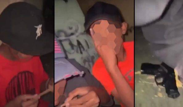 Menores que salen en video con armas de fuego y «drogas» fueron enviados a Conani