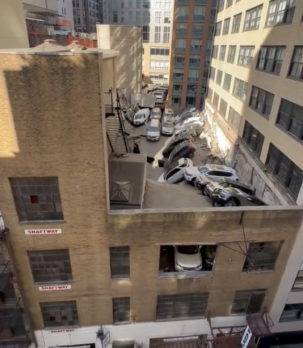 Video | Un muerto y cuatro heridos por derrumbe de parqueo de 4 pisos en Nueva York