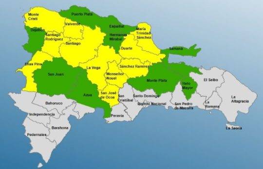 El COE aumenta a 11 las provincias en alerta amarilla por vaguada