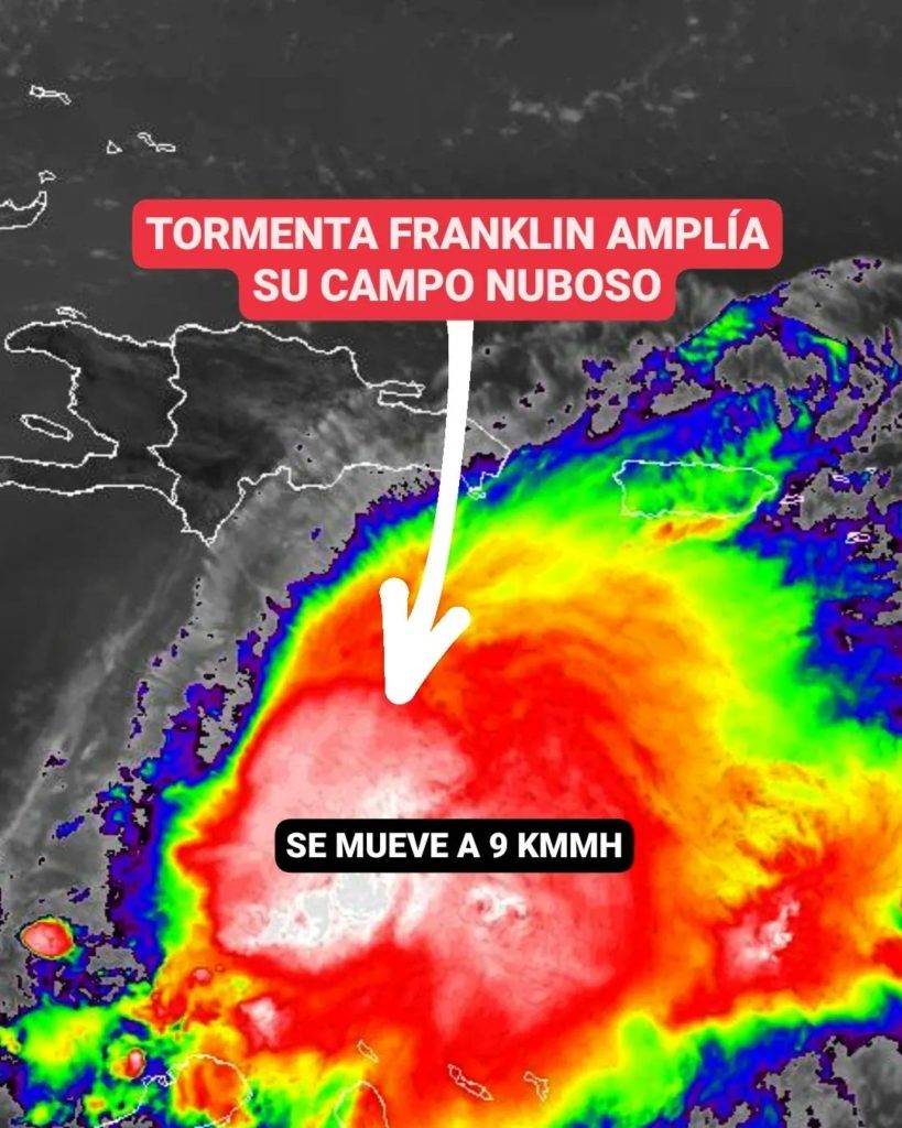 Tormenta Tropical Franklin Dónde y a qué hora impactará RD