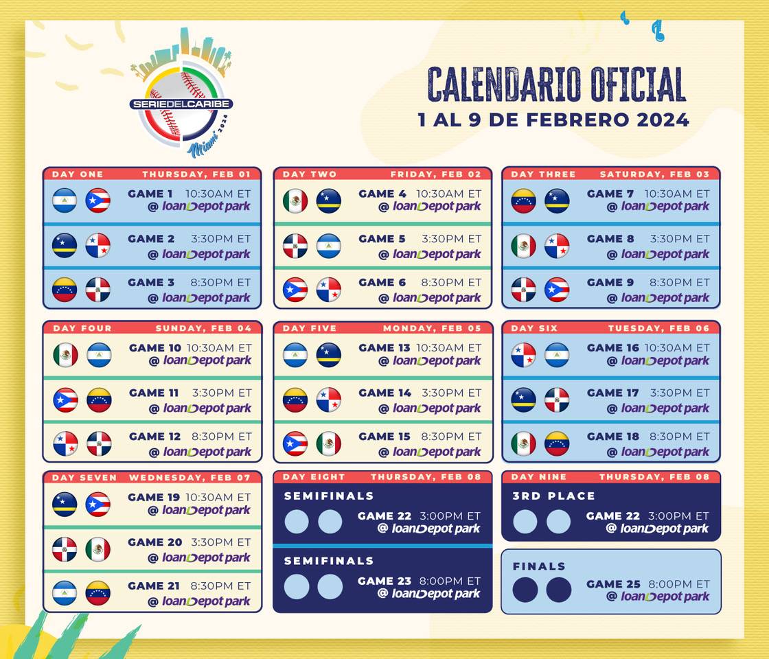 MIAMI Presentan calendario oficial Serie del Caribe Miami 2024 Bonao