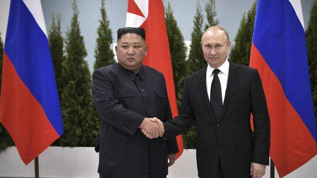 Reunión entre Vladimir Putin y Kim Jong Un en 2019.