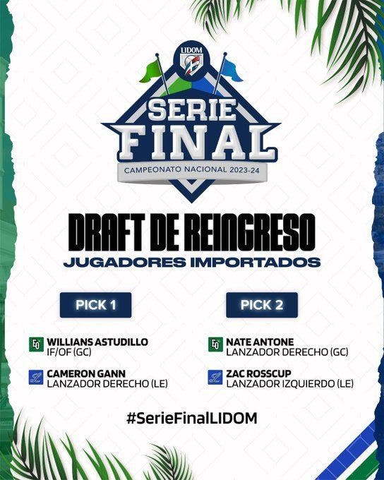 Así quedó el draft de reingreso para la Serie Final Lidom