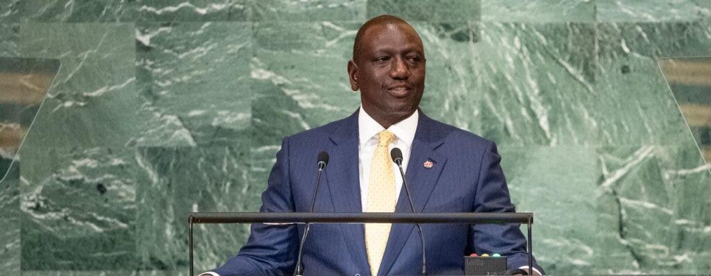 El presidente de Kenia, William Ruto en comparecencia en la ONU aborda restauración de la paz en Haití.  