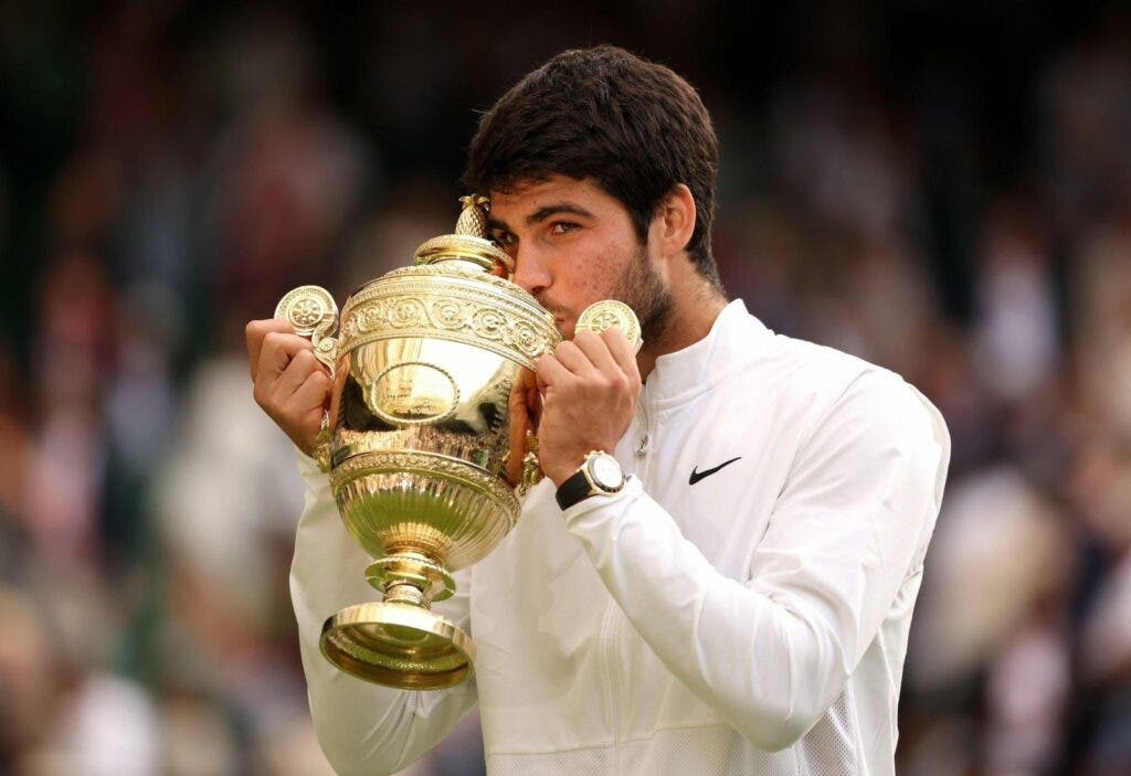 Carlos Alcaraz, en campeonato de Wimbledon 2024.